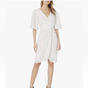 Cupcakes and Cashmere NWT Estrella Polka Dot Dress White/Black Size Small